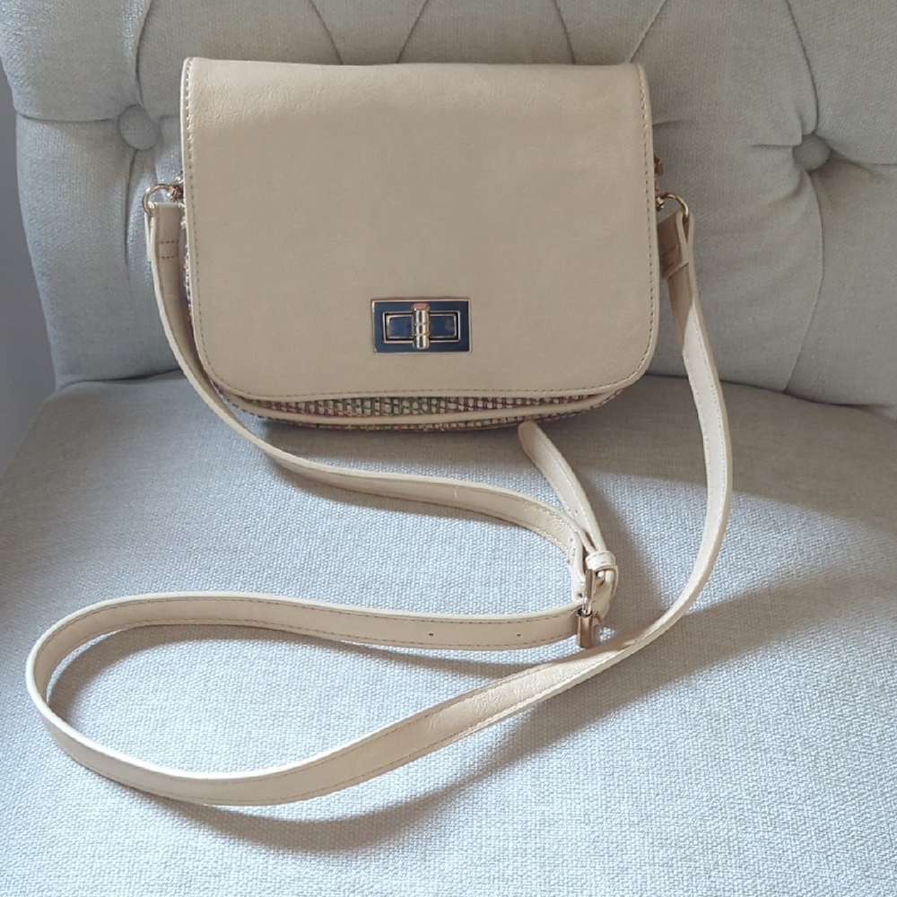 Elegant Cream Crossbody Bag